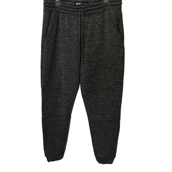 BROOKLYN CLOTH MFG CO Fleece Lined Jogger Sweatpants Tapered Leg Mens L Gray - Picture 1 of 11